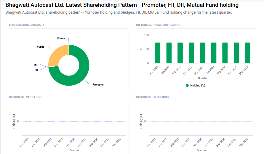 Bhagwati Autocast Shareholding Pattern