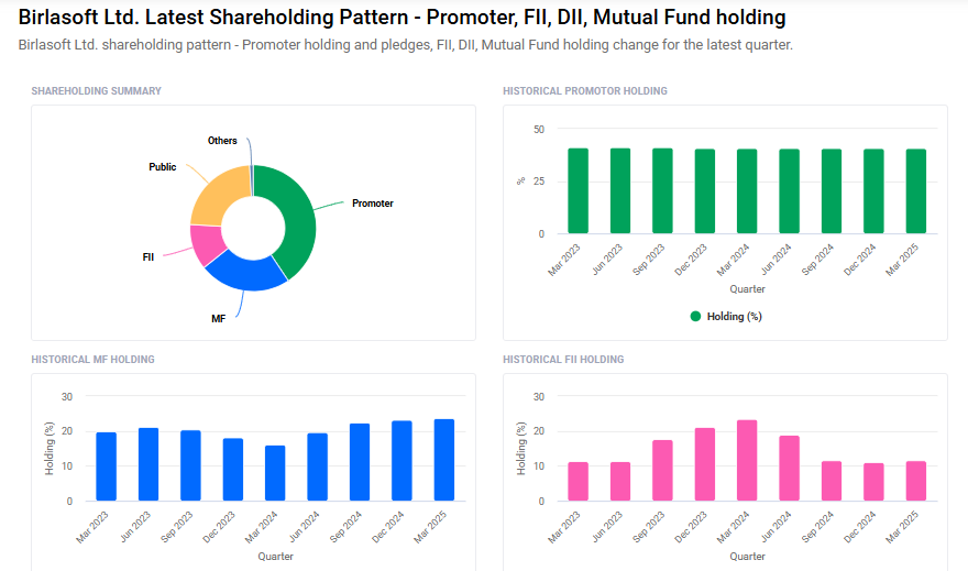 Birla Soft Shareholding Pattern