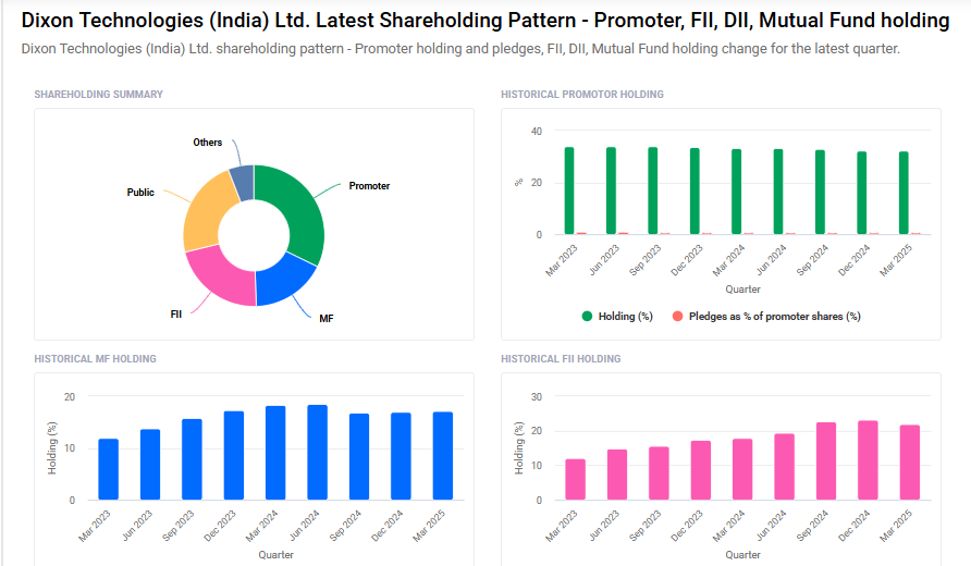 Dixon Shareholding Pattern