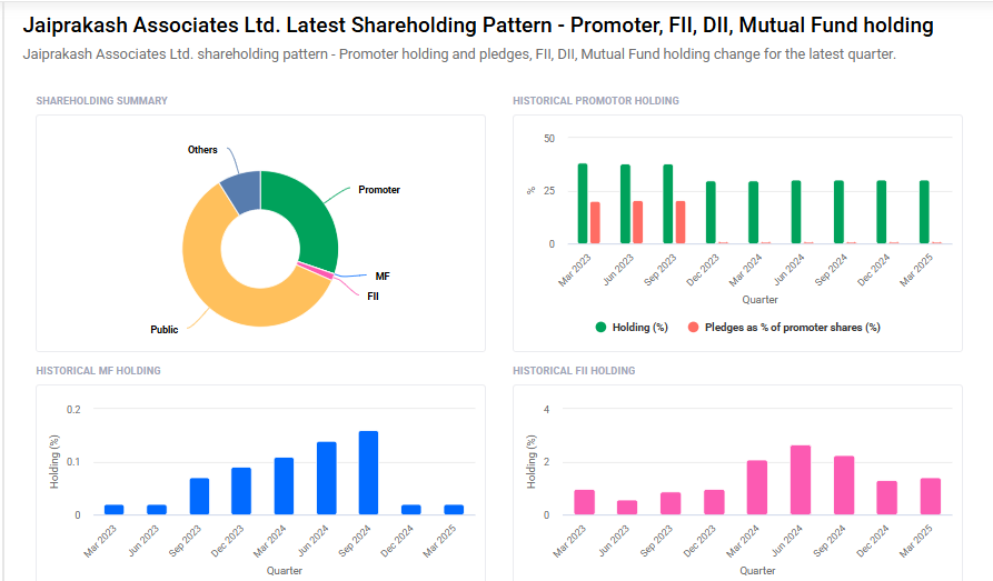 JP Associates Shareholding Pattern