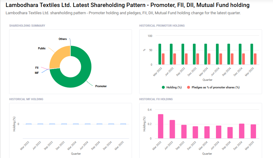 Lambodhara Textiles Shareholding Pattern