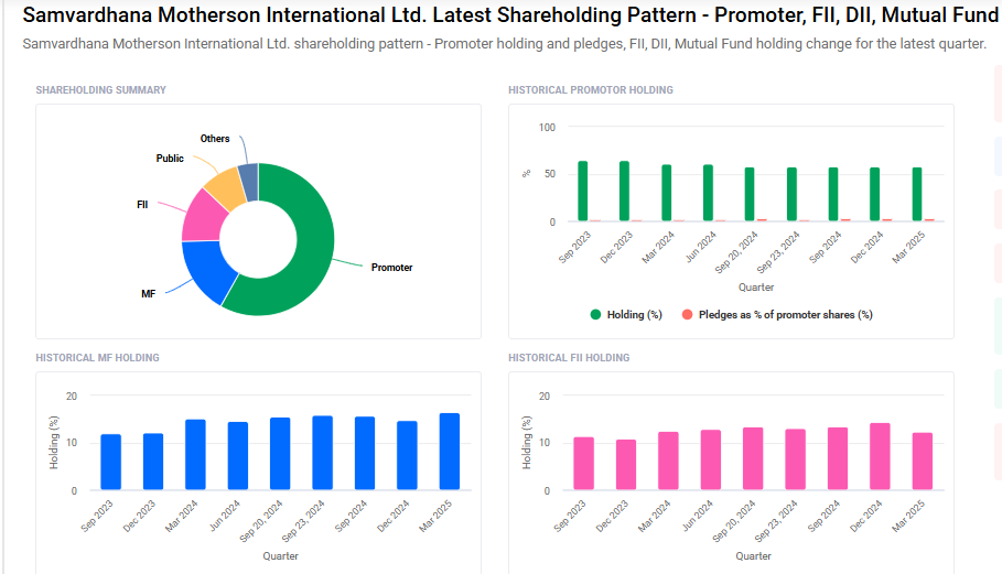 Motherson Sumi Shareholding Pattern