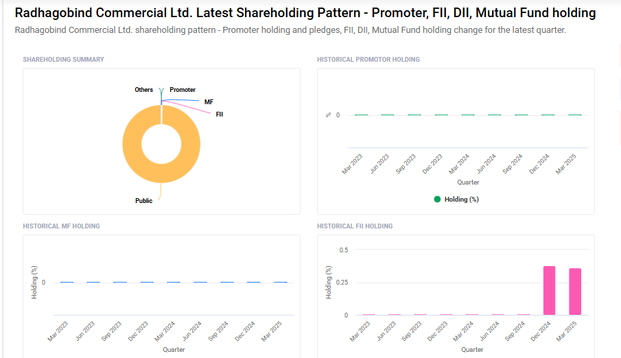 Radhagobind Comm Shareholding Pattern