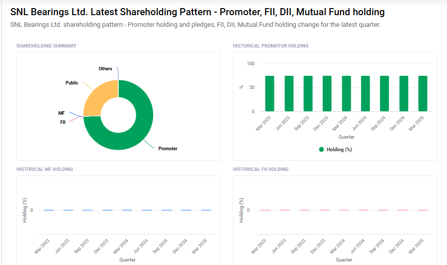 SNL Bearings Shareholding Pattern