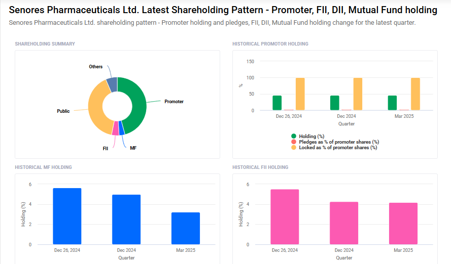 Senores Pharmaceuticals Shareholding Pattern